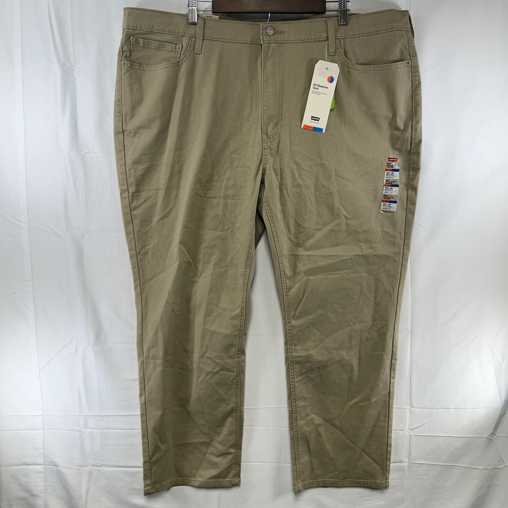 Levi's 541 Athletic Taper Pants Mens 46x30 Khaki Tan All Seasons Tech